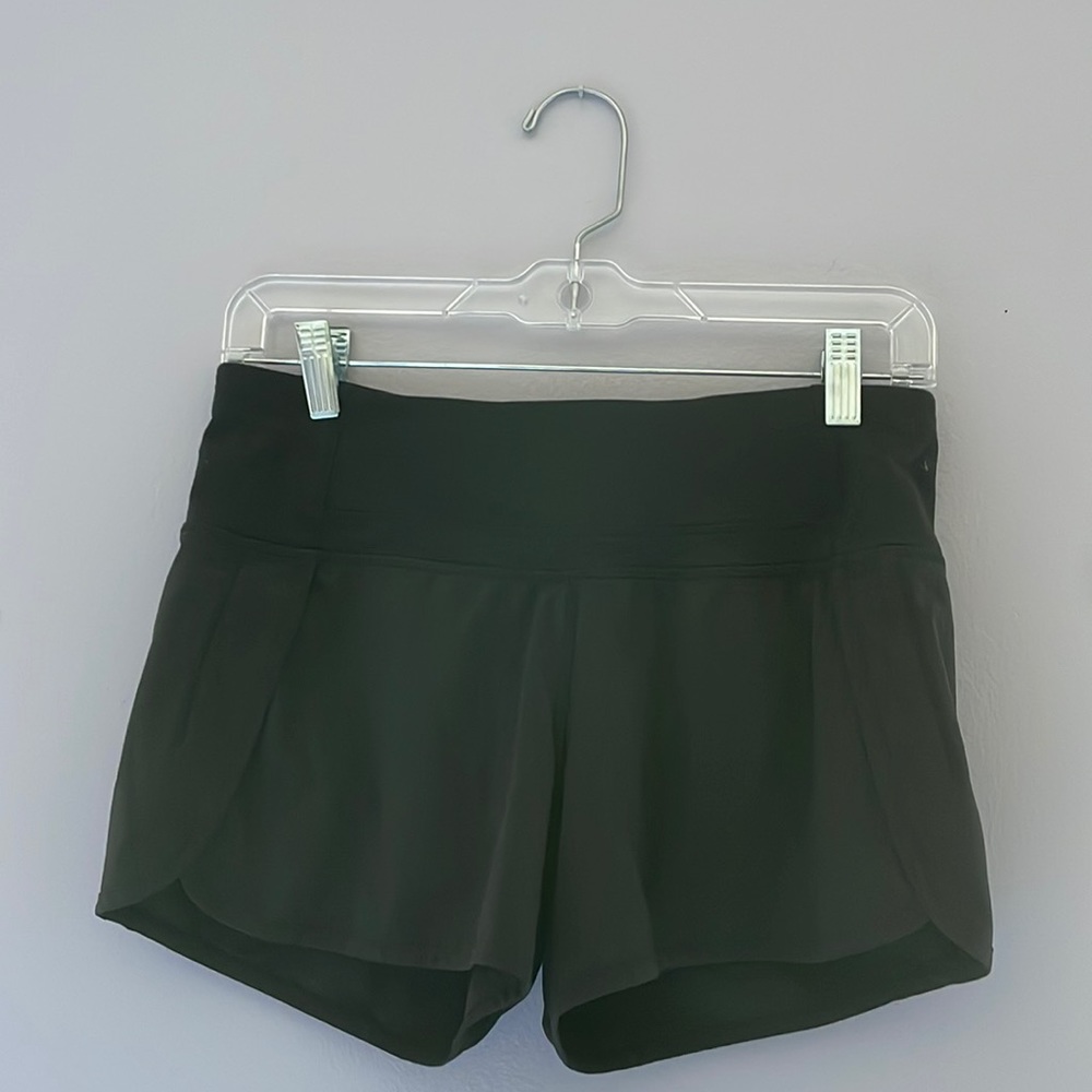 Black Lululemon athletic shorts